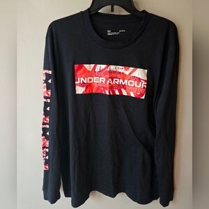 UNDER ARMOUR Men's Long Sleeve Cotton Poly Blend Tee Shirt Large